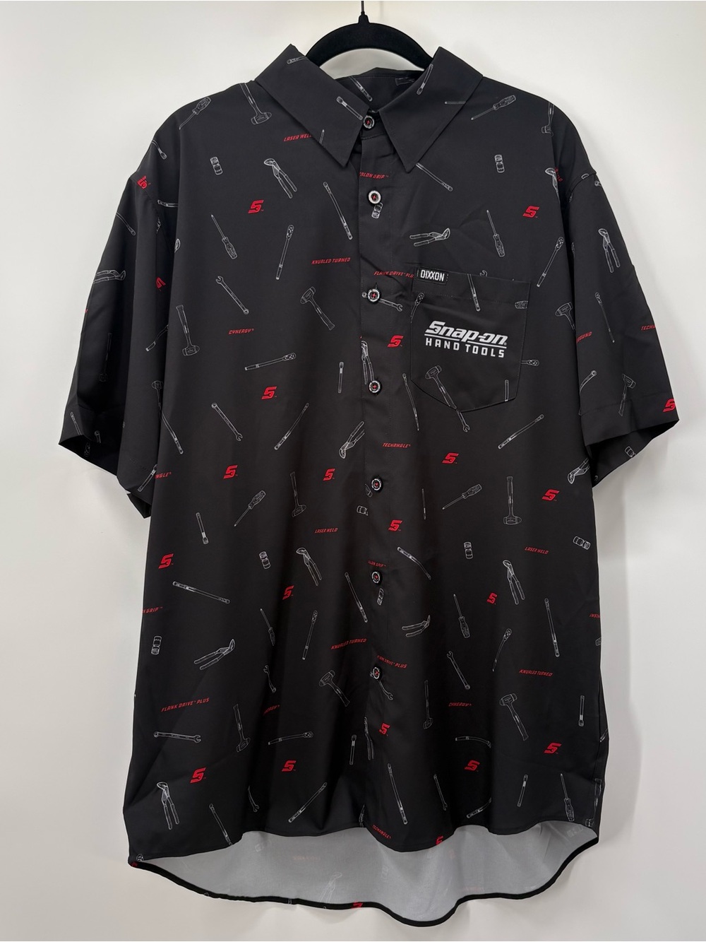DIXXON Men’s Black Short-Sleeve Button-Down with Tool Print